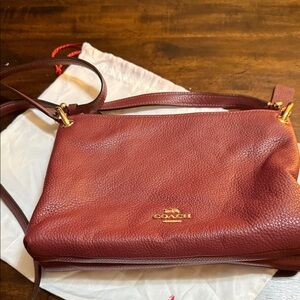 Coach Burgundy Leather Crossbody Bag